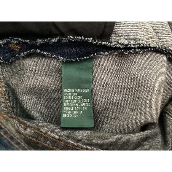 Ralph Lauren VTG Denim Midi Skirt, 10P Blue Embroidered Boho Cowgirl Y2K Western - Picture 10 of 10